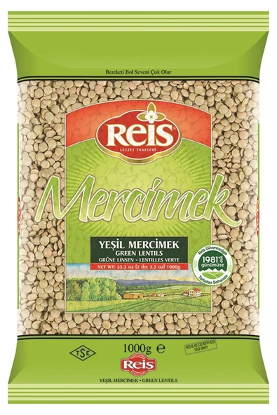 Reis Yeşil Mercimek 1 kg ürün görseli 1