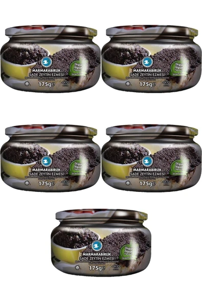 Siyah Sade Ezme Zeytin 175 gr Cam X 5'li Paket ürün görseli 1