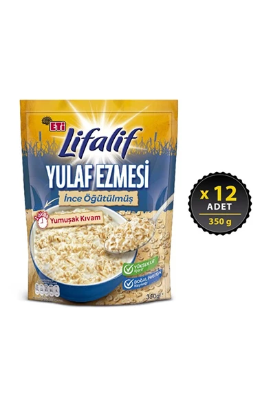 Lifalif Yulaf Ezmesi İnce Öğütülmüş 350 g x 12 Adet ürün görseli 1