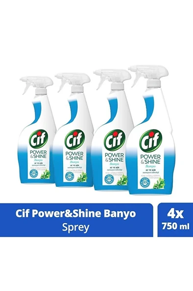 Sprey Power & Shine Banyo 750 Ml X 4 Adet ürün görseli 1
