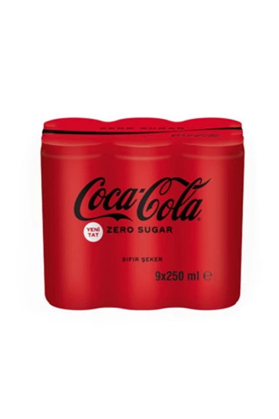 Coca Cola Zero Sugar Kola 9x250 Ml 5 * Adet ürün görseli 1