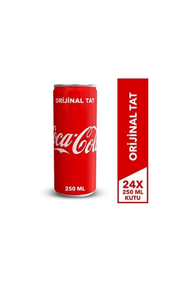 COCA COLA 250 ml Kutu, 24'lü Paket ürün görseli 1