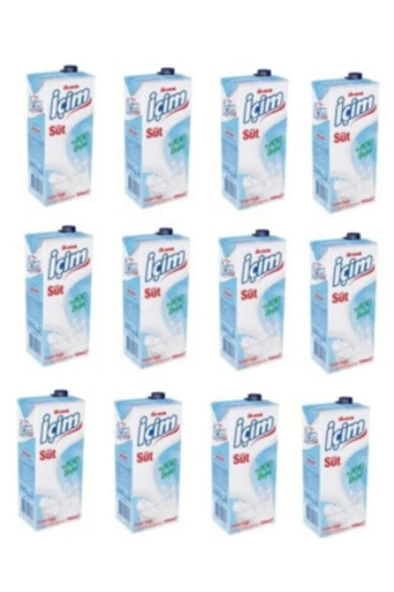 İÇİM Yarım Yağlı Süt 1 Lt X 12 Adet ürün görseli 1