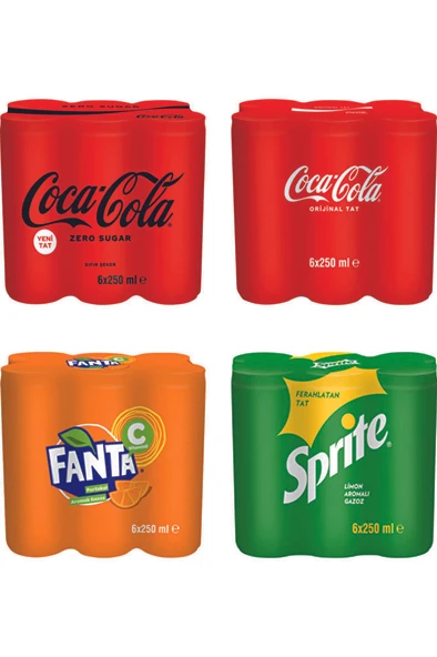 Coca Cola Kutu Karma Mix-2 24x250 Ml ürün görseli 1