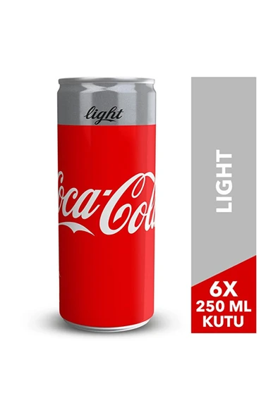Coca Cola Light 6X250 Ml Kutu ürün görseli 1