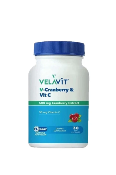 Velavit V-cranberry Vit C 30 Kapsül ürün görseli 1