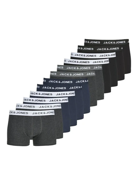 Jack Jones Solıd 12 Li Paket Erkek Boxer 12189935 ürün görseli 1