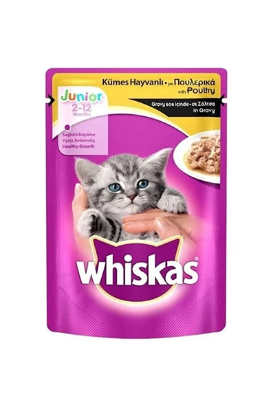 WHİSKAS Pouch Junior Tavuklu Yavru Kedi Konservesi 100 gr ürün görseli 1
