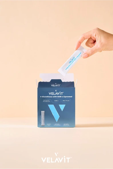 Velavit V-Glutathione with SAM-e Liposomal 30 Saşe - Resim 4