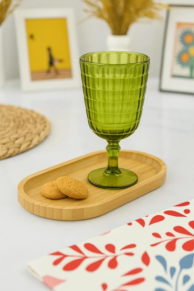 Allegra Koyu Yeşil Kadeh Bardak - 450 ml Tekli Akrilik Malzeme - Cam Değildir Kırılmaya Dayanıklı ürün görseli 1
