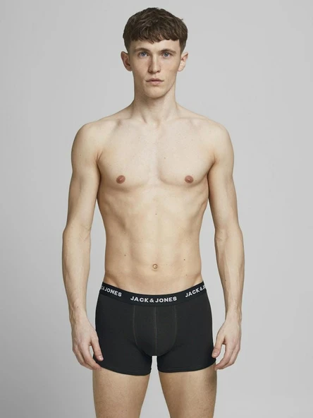 Jack Jones Solıd 12 Li Paket Erkek Boxer 12189935 - Resim 5