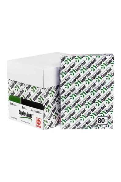Copier Bond A4 Fotokopi Kağıdı 80gr 1 Koli 5 Paket 2500 Sayfa ürün görseli 1