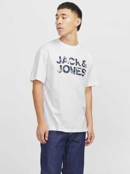Jack Jones Ebran Logo Erkek Tişört 12268127 - Resim 2