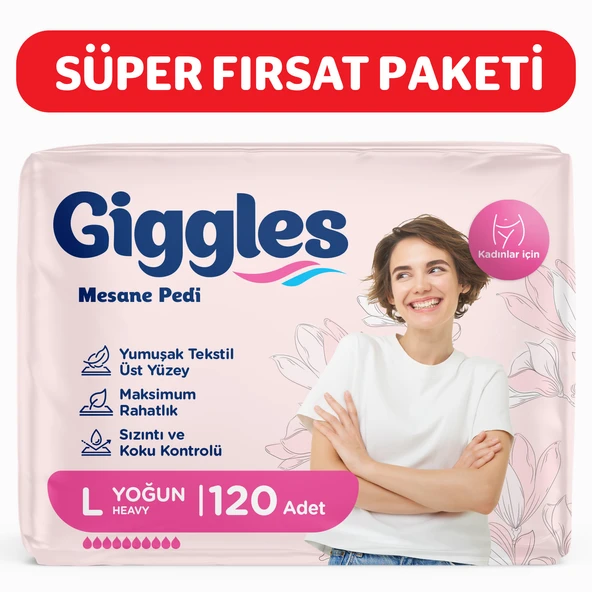 GİGGLES KADIN MESANE PEDİ YOĞUN 120 ADET ürün görseli 1