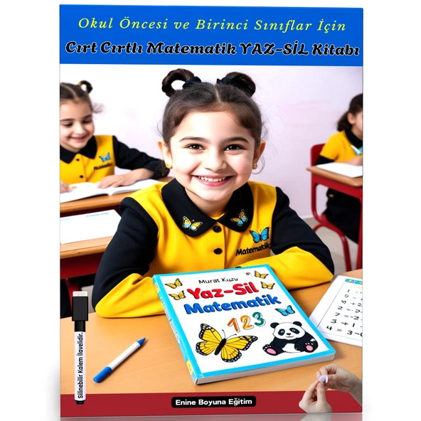 Okul Öncesi ve Birinci Sınıflar İçin Cırt Cırtlı Matematik YAZ-SİL Kitabı ürün görseli 1