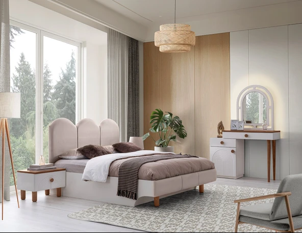 KÖŞK MDF BAZALI YATAK ODASI TAKIMI ürün görseli 1