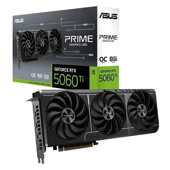 ASUS 8GB PRIME RTX5060TI-O8G GDDR7 128bit HDMI DP PCIe 5.0 ürün görseli 1