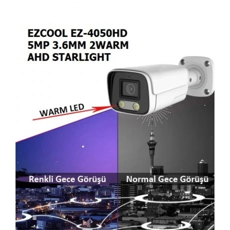 EZCOOL 5MP EZ-4050HD 3.6MM 40metre STARLIGT BULLET AHD KAMERA ürün görseli 1
