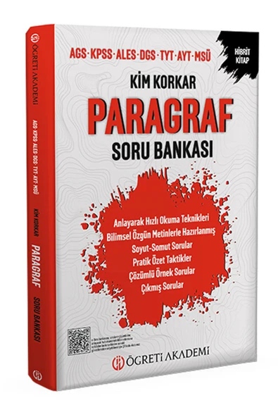 Öğreti Kim Korkar Paragraf Soru Bankası ürün görseli 1