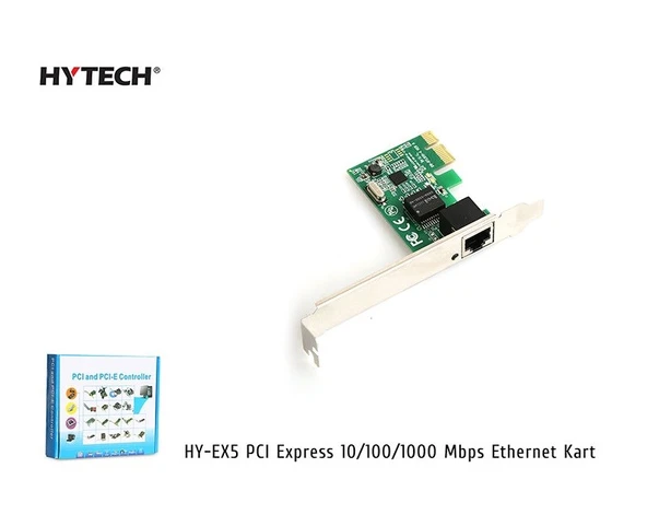 HYTECH HY-EX5 PCI Express 10/100/1000 Mbps Etherne ürün görseli 1