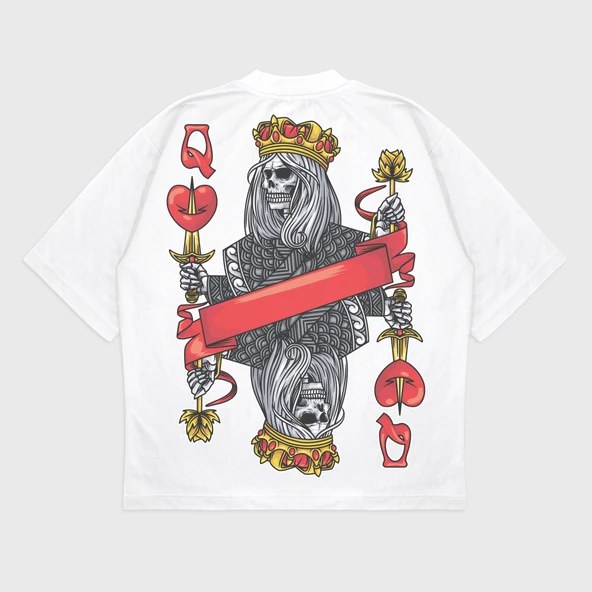 Oversize 'Mug Skeleton' T-Shırt - Resim 3