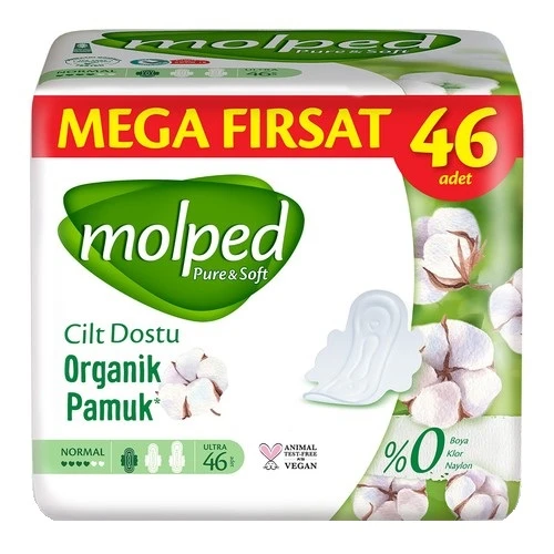 Molped Pure&Soft Hijyenik Ped Normal 46 Adet Mega Pk - Resim 2