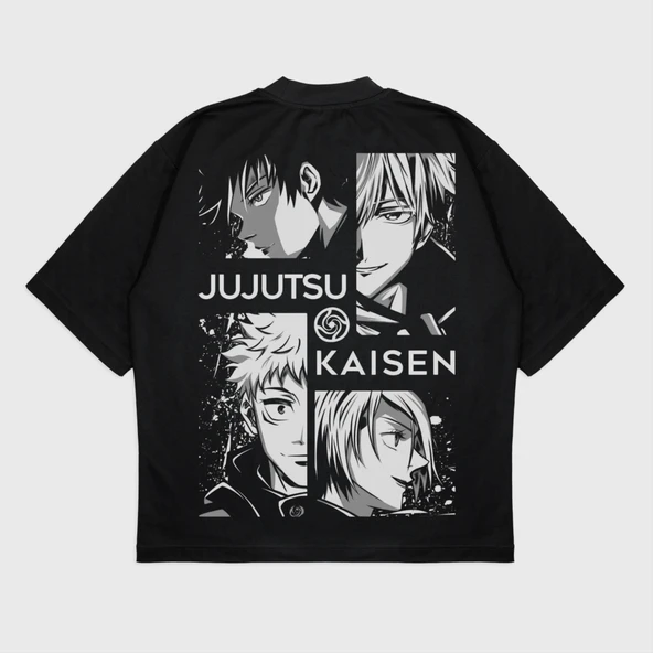 Oversize 'Jujutsu' Baskılı T-Shırt ürün görseli 1