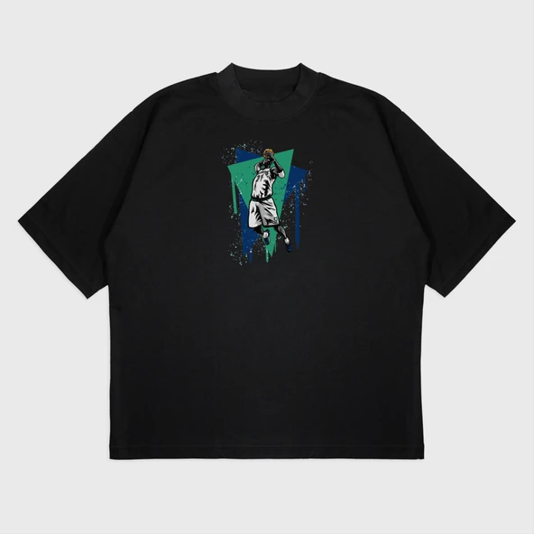 Oversize 'Kevin Garnett' Baskılı T-Shırt - Resim 4