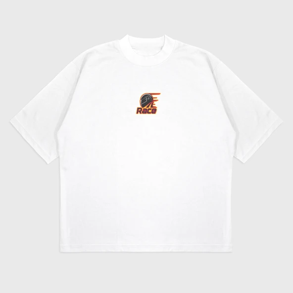 Oversize 'Nıght Ride' T-Shırt - Resim 4