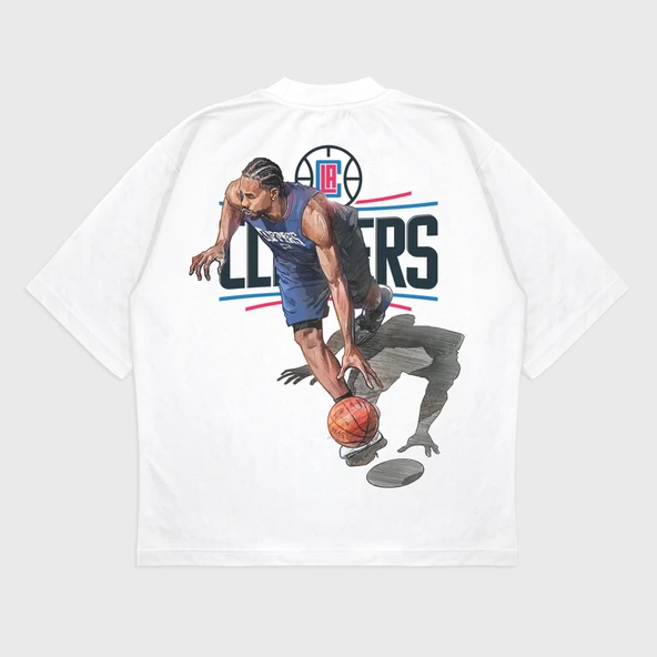 Oversize 'Kawhi Leonard' Baskılı T-Shırt ürün görseli 1