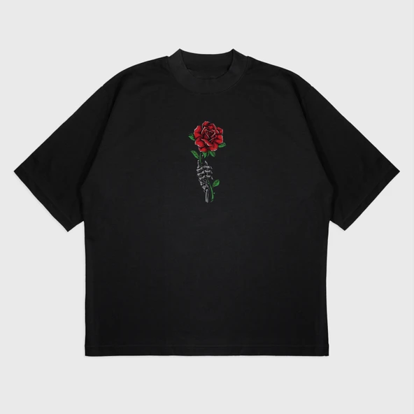 Oversize 'Mug Skeleton' T-Shırt - Resim 2