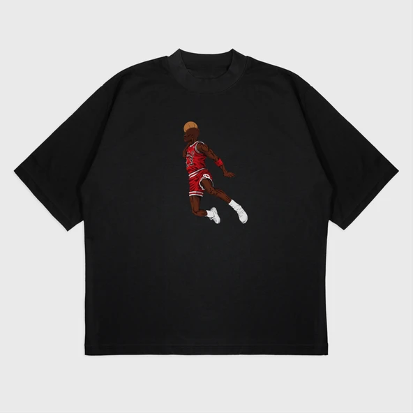 Oversize 'Michael Jordan' Baskılı T-Shırt ürün görseli 1