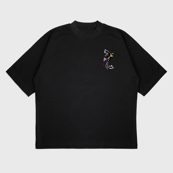 Oversize 'Kobe 8' Baskılı T-Shırt - Resim 2