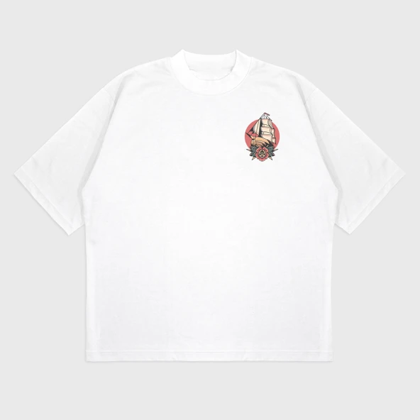 Oversize 'Anchor' T-Shırt - Resim 4