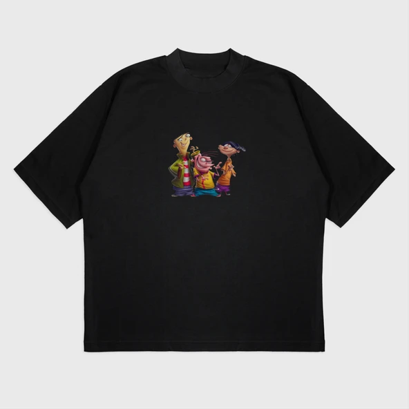 Oversize 'ed, edd, eddy' Baskılı T-shırt ürün görseli 1