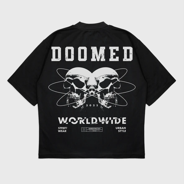Oversize 'Doomed' T-Shırt ürün görseli 1