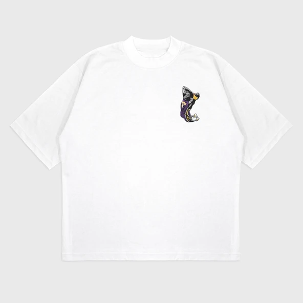 Oversize 'Kobe 8' Baskılı T-Shırt - Resim 4