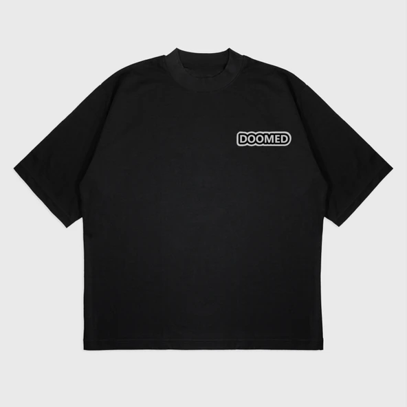 Oversize 'Doomed' T-Shırt - Resim 2