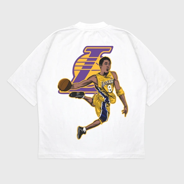 Oversize 'Kobe Bryant' Baskılı T-Shırt - Resim 3