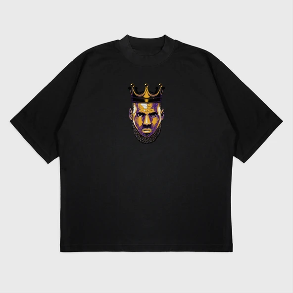 Oversize 'Lebron James' Baskılı T-Shırt - Resim 4