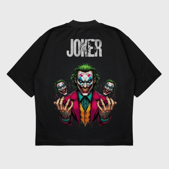 Oversize 'Joker' Baskılı T-Shırt ürün görseli 1