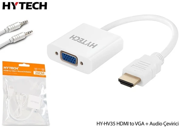 HYTECH HY-HV35 HDMI to VGA + Audio Çevirici ürün görseli 1