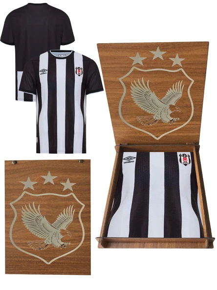 Beşiktaş Orijinal Umbro Çubuklu Forma Hediyelik Ahşap Kutulu Yıldızlı ürün görseli 1