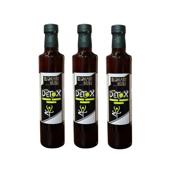 DVD Lokman Aktar Detox Sirkesi, Katkısız,  500ml 3 Adet, ürün görseli 1