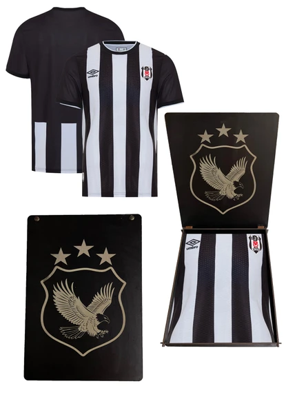 Beşiktaş Orijinal Umbro Çubuklu Forma Hediyelik Ahşap Kutulu Yıldızlı ürün görseli 1