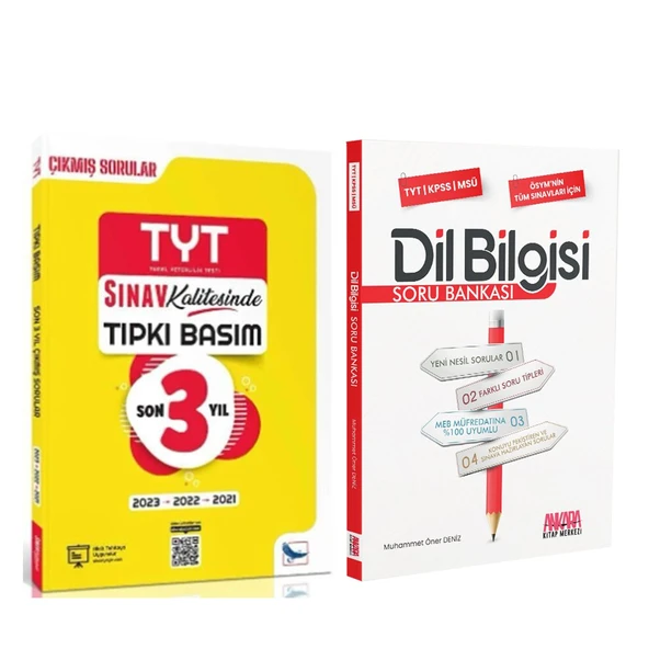 Sınav Yayınları TYT Son 3 Yıl Tıpkı Basım Çıkmış Soru ve AKM Dil Bilgisi Soru Bankası Seti 2 Kitap ürün görseli 1