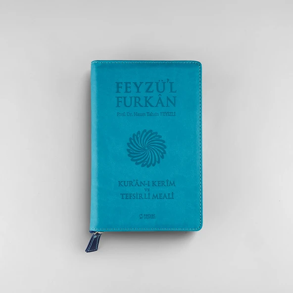 Feyzü'l Furkan Kur'an-ı Kerim Ve Tefsirli Meali (CEP BOY - FERMUARLI) Turkuaz ürün görseli 1