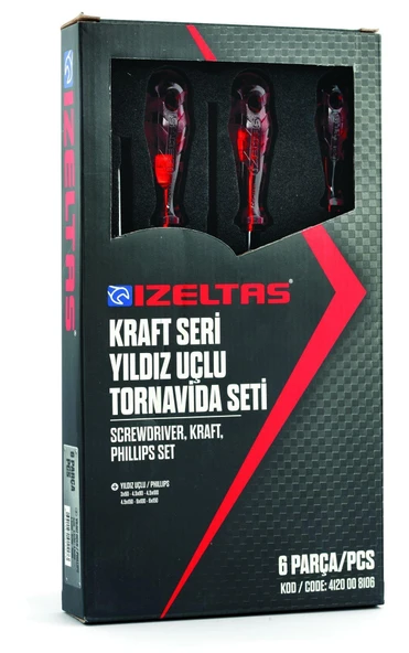 İzeltaş 4100 Kraft Seri 7 Parça Tornavida Takımı - Resim 2