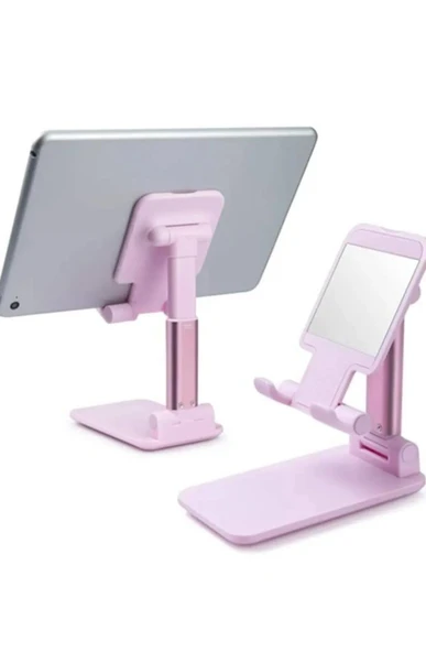 Sarossa Masa Üstü Telefon Ve Tablet Tutucu Pembe - Resim 3