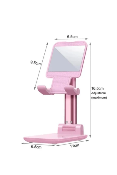 Sarossa Masa Üstü Telefon Ve Tablet Tutucu Pembe - Resim 4